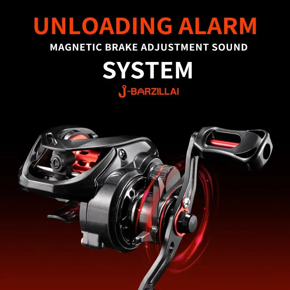PL 7.2R 17.6LB Mulinello da baitcasting in nylon leggero 2024 Innovazione Freno magnetico sinistro/destro per tutti gli pescatori