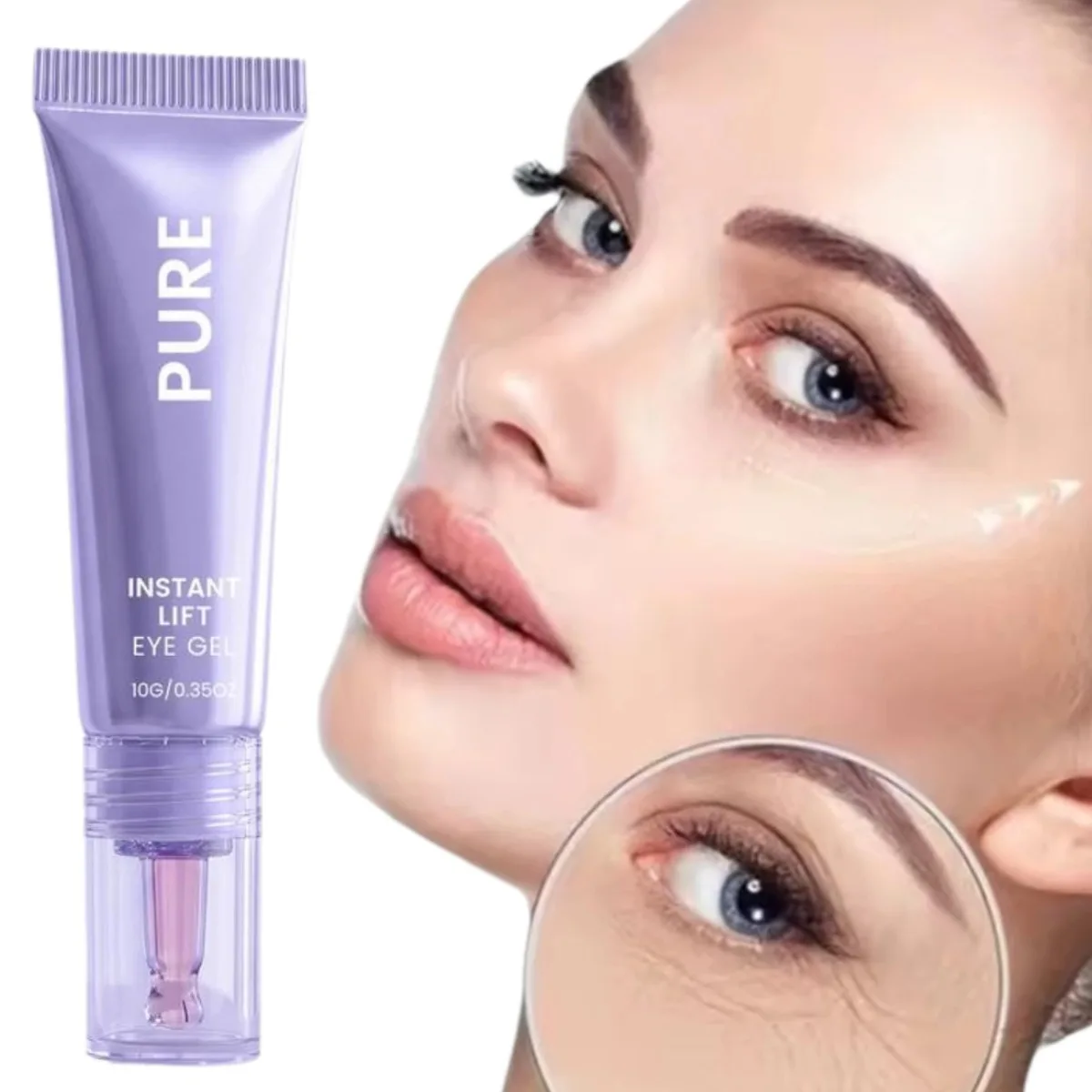 Pure Beauty Instant Lift Plumping Eye Gel,Collagen Deep Hydrating Lift Firming Eye Tightening Wrinkles Care Serum Cream SkinCare