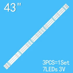 799MM 3PCS LED strip for 43