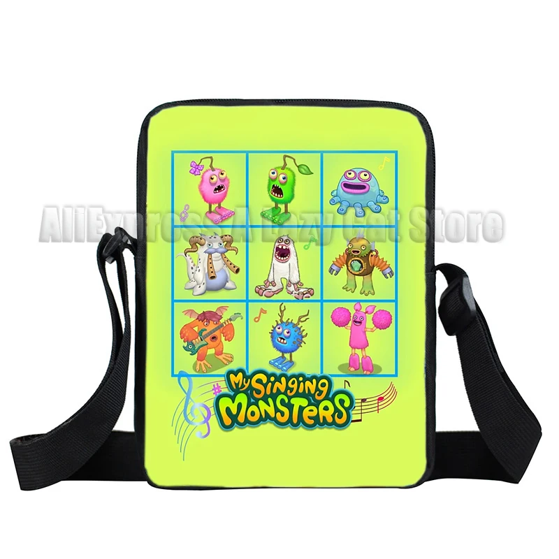 My Singing Monsters Kawaii Cartoon Initiated Bag for Children, Crossbody Bag, Small Phone Purse, Boys, New