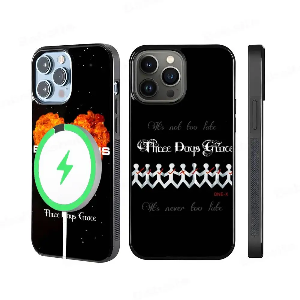 

Classic Vintage Three Days Grace Band For Magnetic Matte Phone Case For IPhone 16 17 15 14 13 12 11 For Wireless Charge