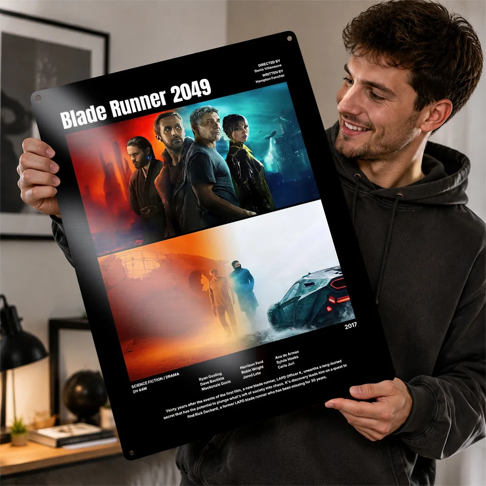 Blade Runner 2049 Movie Poster Cinema Wall Art Personalized Vintage Metal Tin Sign for Man Cave Home Decor Film Fan Gift Plaque