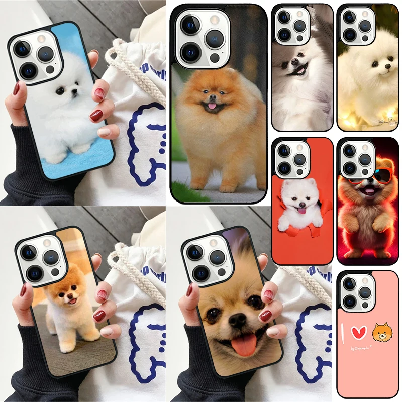 Funny Cute Pomeranian Dog Cover For iPhone 16 13 14 15 Pro Max 12 Mini 11 15 Pro Max 6 7 8 Plus Max SE 2020 Phone Case