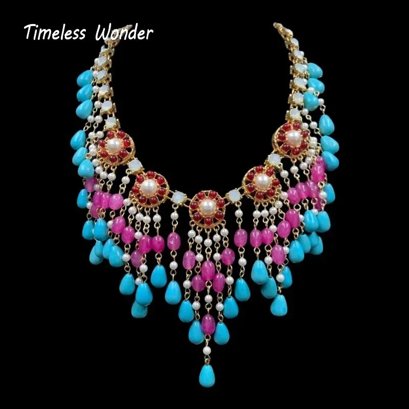 

Вневременное чудесное необычное циркониевое массивное ожерелье из бисера для женщин, дизайнерские ювелирные изделия, модный винтажный комплект в стиле ар-деко, 4526