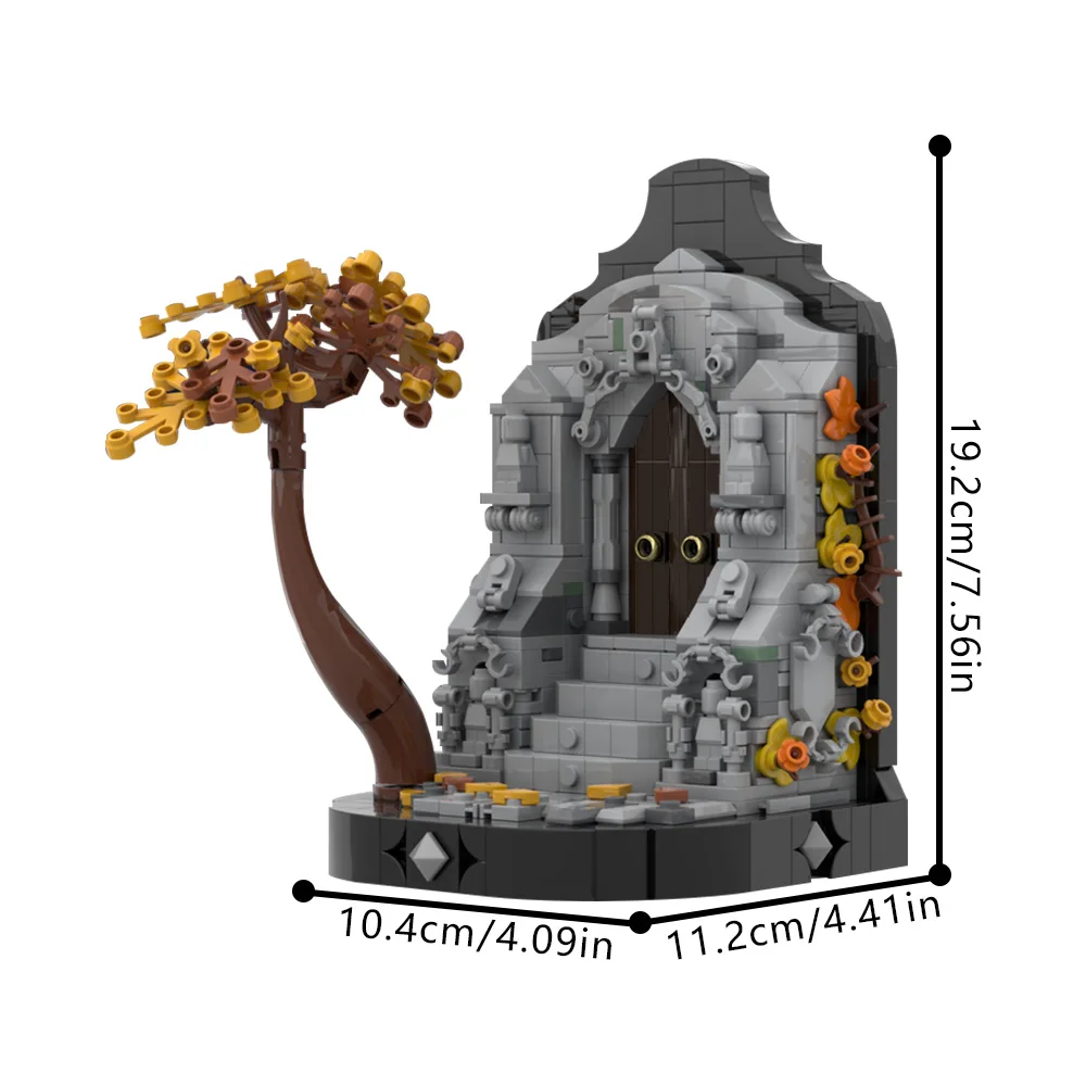 MOC Gothics Bookends Architecture Building Blocks Model Vintage Architecture Library Gallery Bricks Assembled Toy Children Gift