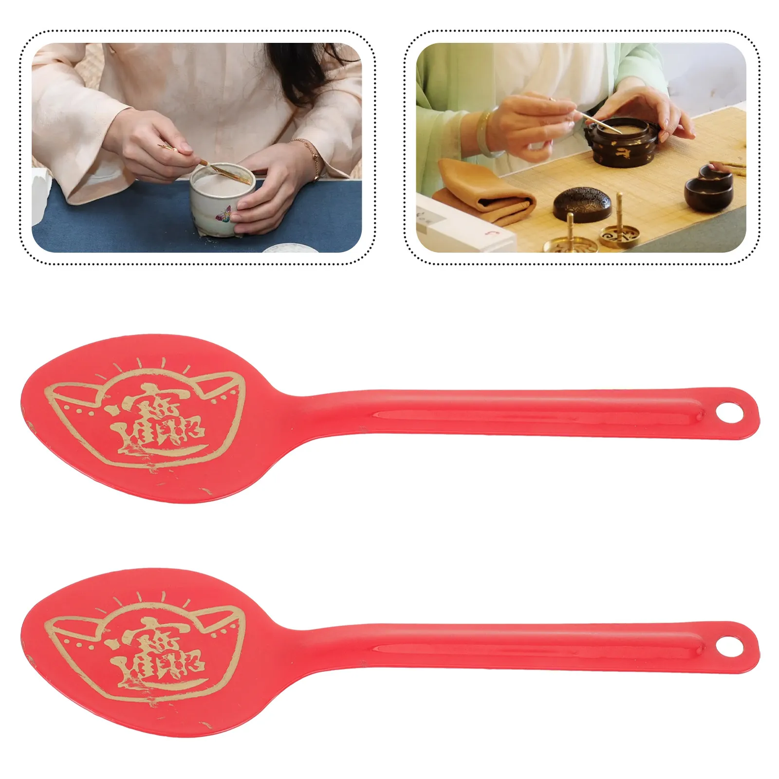 2Pcs Ash Shovel Metal Coal Shovel for Fireplace Stove Cleaning Handy Incense Ash Press Seal with Ergonomic Design Portable