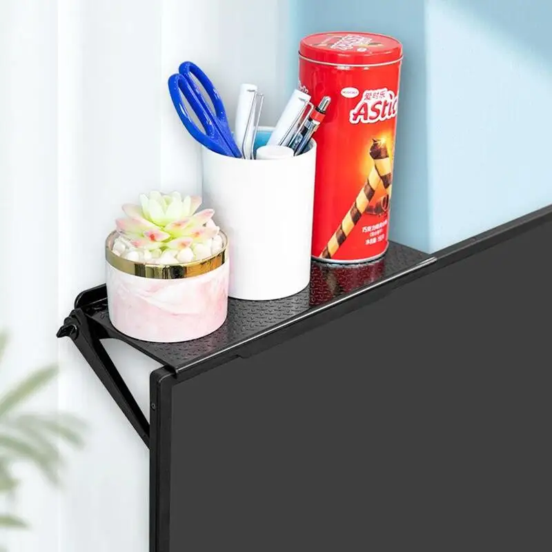 Storage Shelves For Television TV LCD Monitors Support Home Appliance Shelf Rangement Organisation Gadgets Desk Wall Organizer