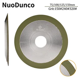 3/4/5/6Inch Diamond Grinding Wheel Circular Resin Grinding Disc for Carbide Metal Tungsten Steel Milling Cutter Grinding Tools