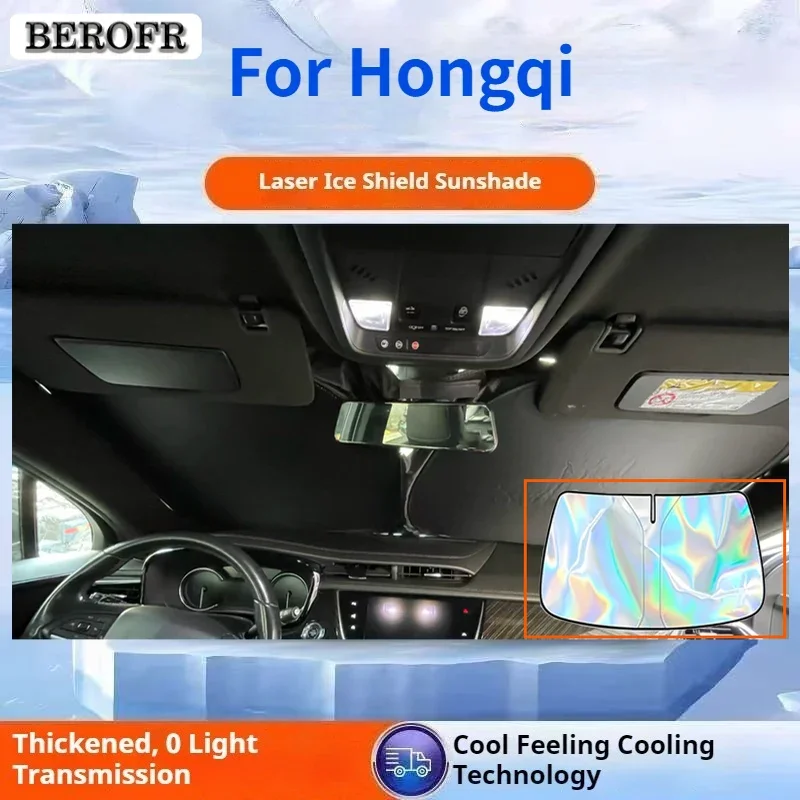 

Front Windshield Sunshade UV Protection Heat Insulation Sun Visor Cover For Hongqi H5 H6 H9 HS3 HS5 HS7 EH7 Tiangu 05 08 Folding