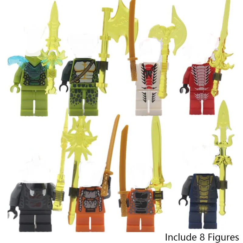 Bloques de construcción figura Ninja basilisk Pythor Fangtom Skales Acidicus Skelidors muñeca de Anime modelo ladrillo juguetes para niños regalos