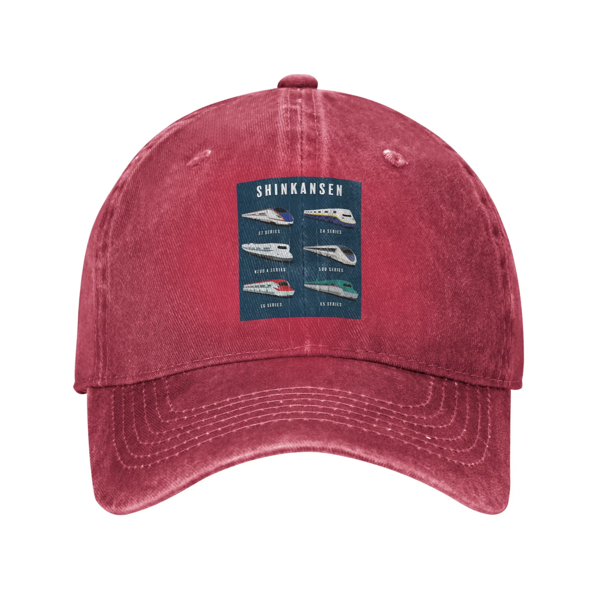 Japanese Shinkansen Bullet Trains  Denim Cap Casual Baseball Caps Adjustable Hat Summer Unisex Baseball Hats