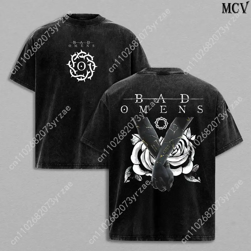 

Bad Omens Band Casual Tshirt Man Woman High Quality Cotton Short Sleeves Fashion Comfortable T-shirt Soft Breathable Tops