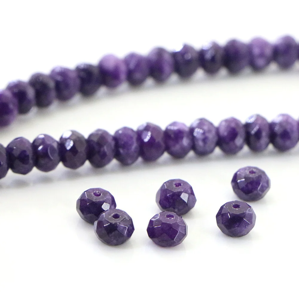 

NEW Beautiful 5x8mm Faceted Purple Alexandrite Abacus Beads for Jewelry Making DIY Necklace Bracelet Natural Stone Accessory