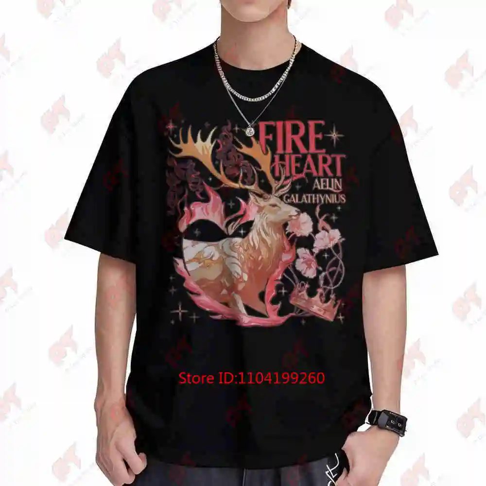 Aelin Galathynius Fireheart Tog Throne Of Glass Terrasen Short Sleeve Tee 100% Cotton T-Shirt