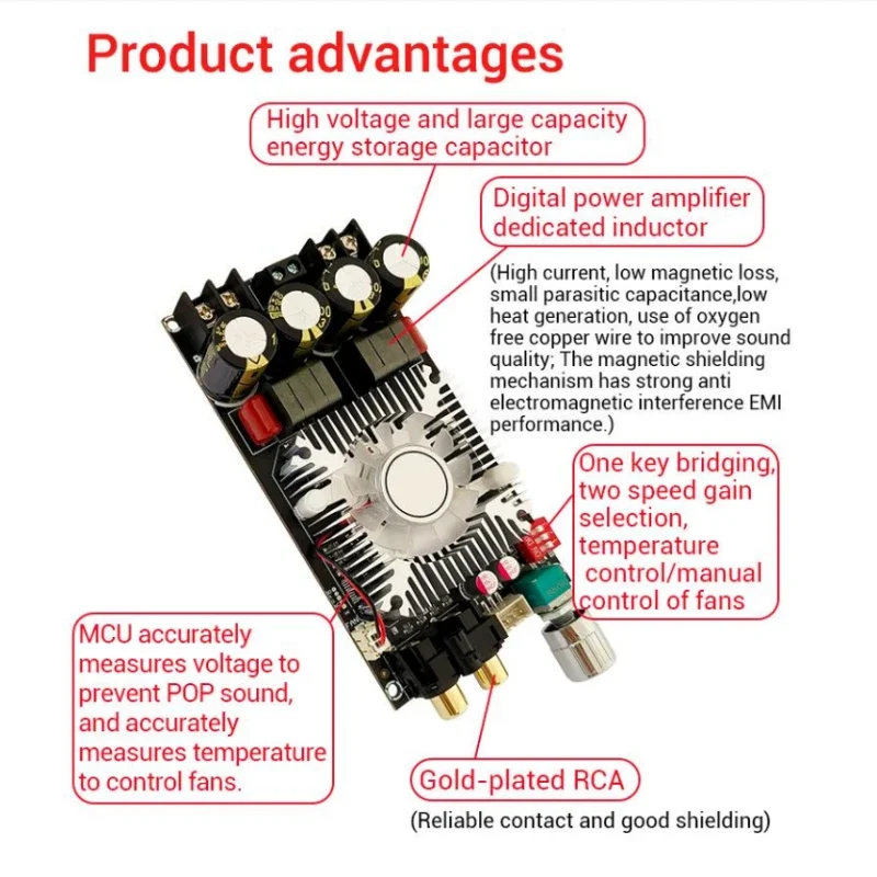 SOTAMIA 220W Mono เครื่องขยายเสียงสะพานเสียง TDA7498E ไฮไฟสเตอริโอเครื่องขยายเสียงดิจิตอล 160Wx2 Amplificador บ้านเพลง Mini Amp