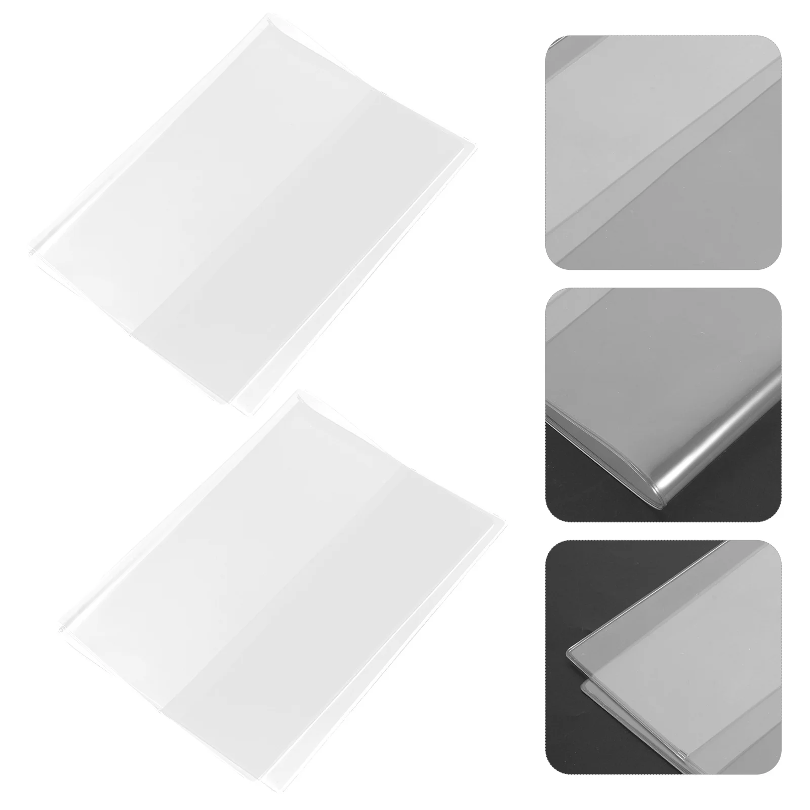 

2Pcs Clear Scrapbook Protector A5 Book Cover Transparent Notepad Cover Anti-Wear Practical Transparent Book Film