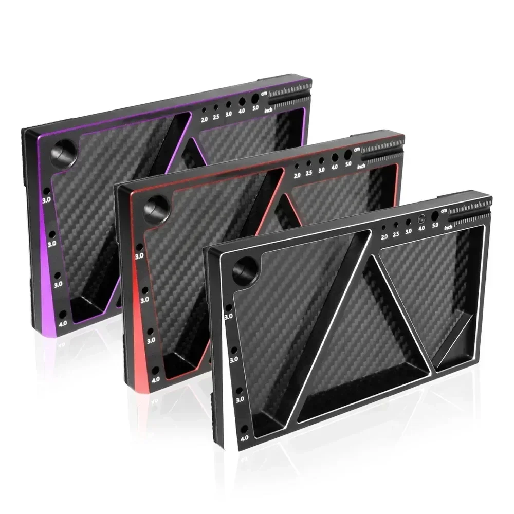 Carbon Fiber Metall Multifunktions Schraube Tablett Mutter Dichtung Lagerung Werkzeug Organizer für RC Auto Boot Flugzeug Modell HSP RC Auto