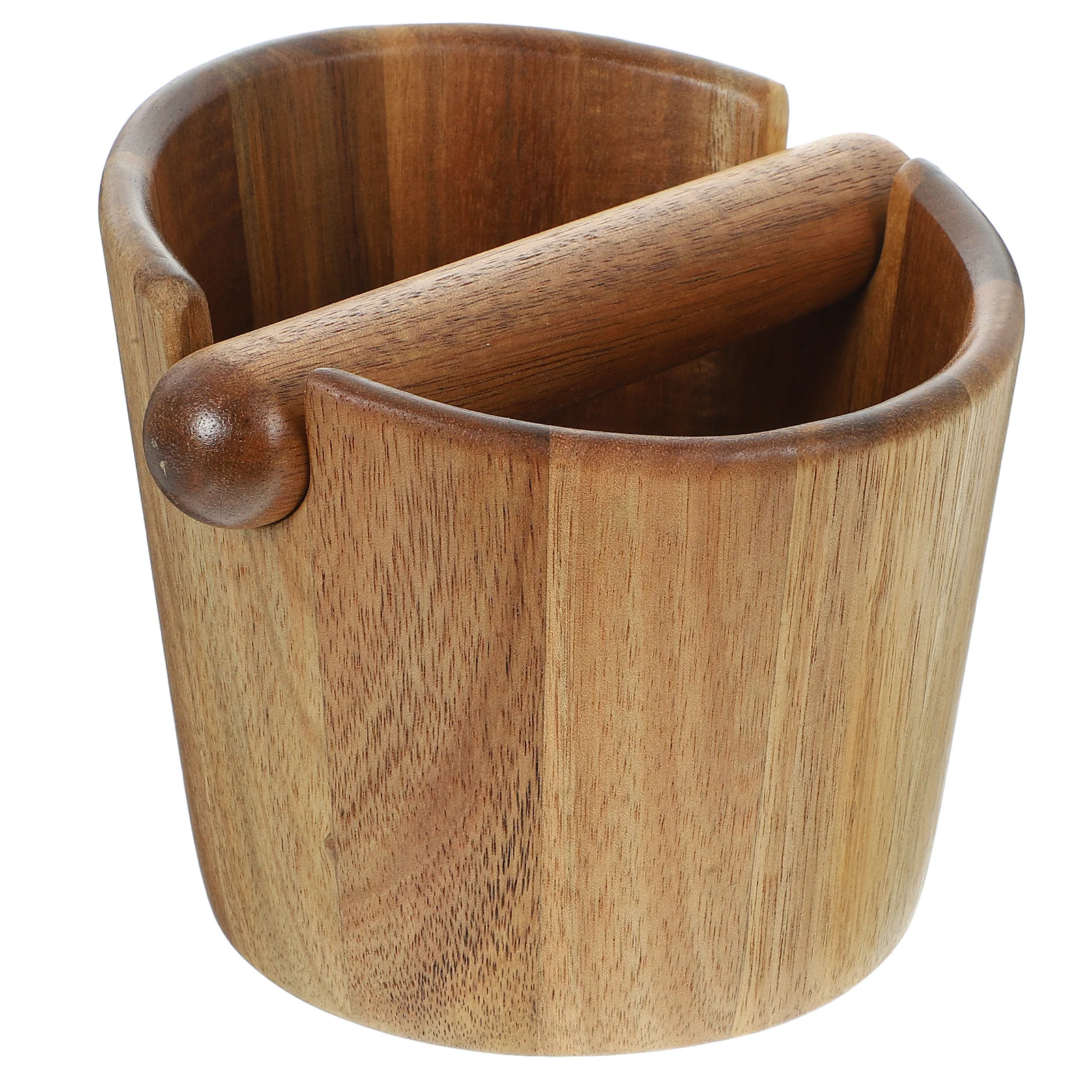 

Coffee Powder Dustbin Wooden Coffee Small For Espresso Grounds Compost Bin Waste Container Home Kitchen Trash