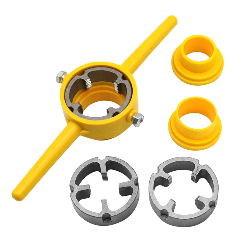 

6 шт./компл., набор пластиковых резьбовых штампов для труб, инструмент для изготовления резьбовых ниток из ПВХ/NPT 1/2 дюйма, 3/4 дюйма, 1 дюйм, инструменты для сантехнических резьбовых инструментов, набор гаечных ключей для водопроводных труб