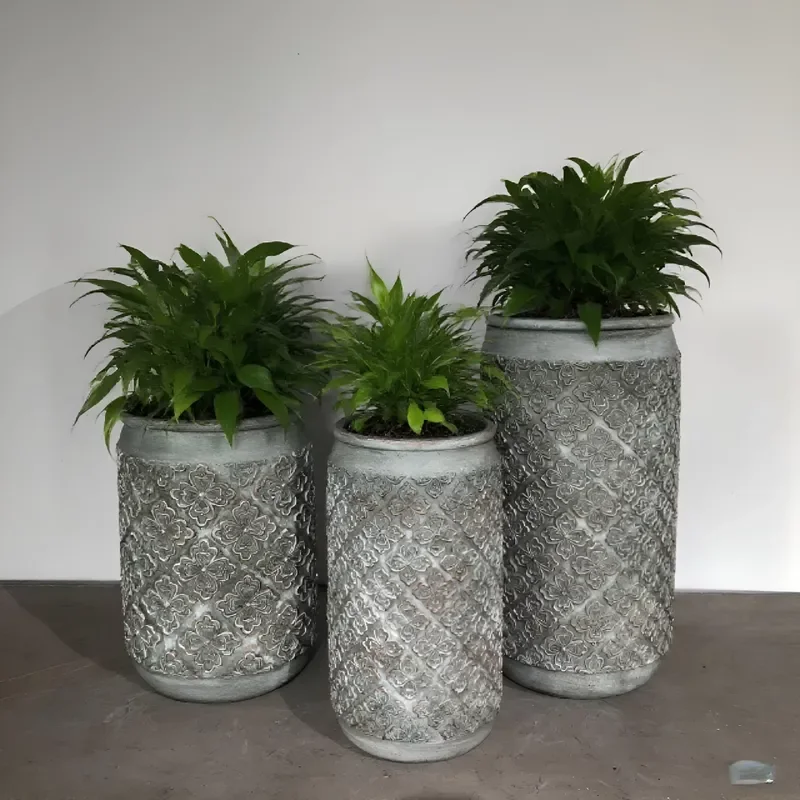 for Large Contemporary Modern Eco-friendly Fiberclay Clay Fiberstone Flower Pots Customized Capacity Multi-Use Outdoor Indoor