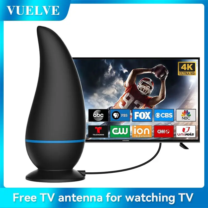 

VUELVE 4K HD TV Antenna High Gain Antenna TV Digital VHF/UHF Quick Response Indoor TV Aerial Set For Global Digital TV