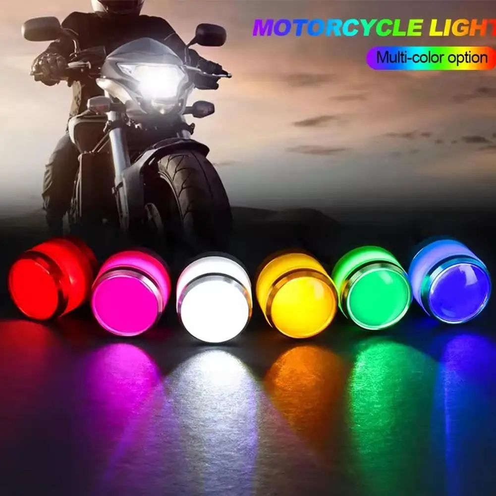 2x7 colores con soportes Led estroboscópico 5w Led ojo de águila luz intermitente luces de circulación diurna para foco de motocicleta DC12V T6K0