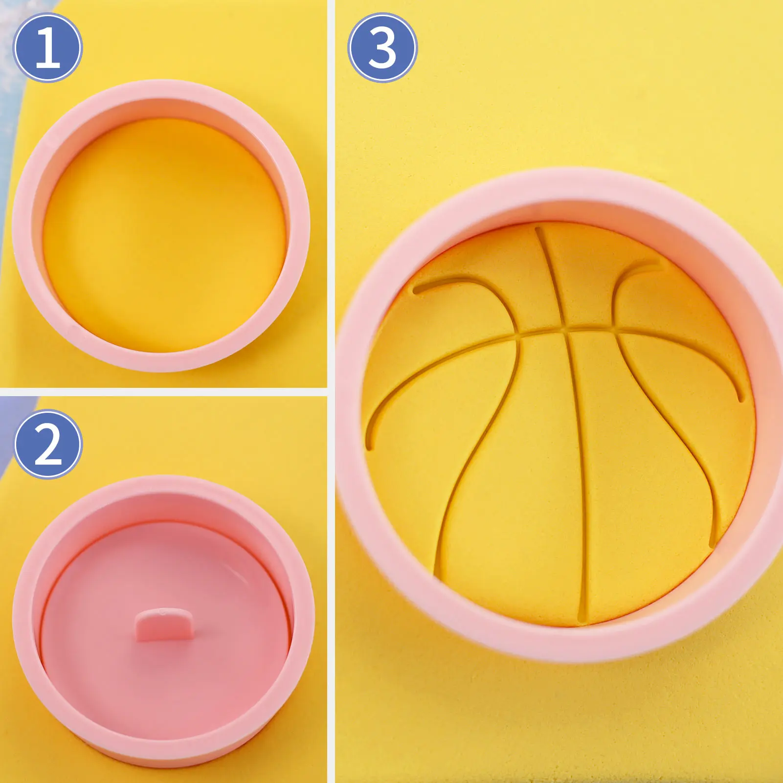 8Pcs Sport Ball and Trophy Shape Cookie Stamps with Plunger Cutters Set Football Volleyball Soccer Basketball Biscuit Cutter