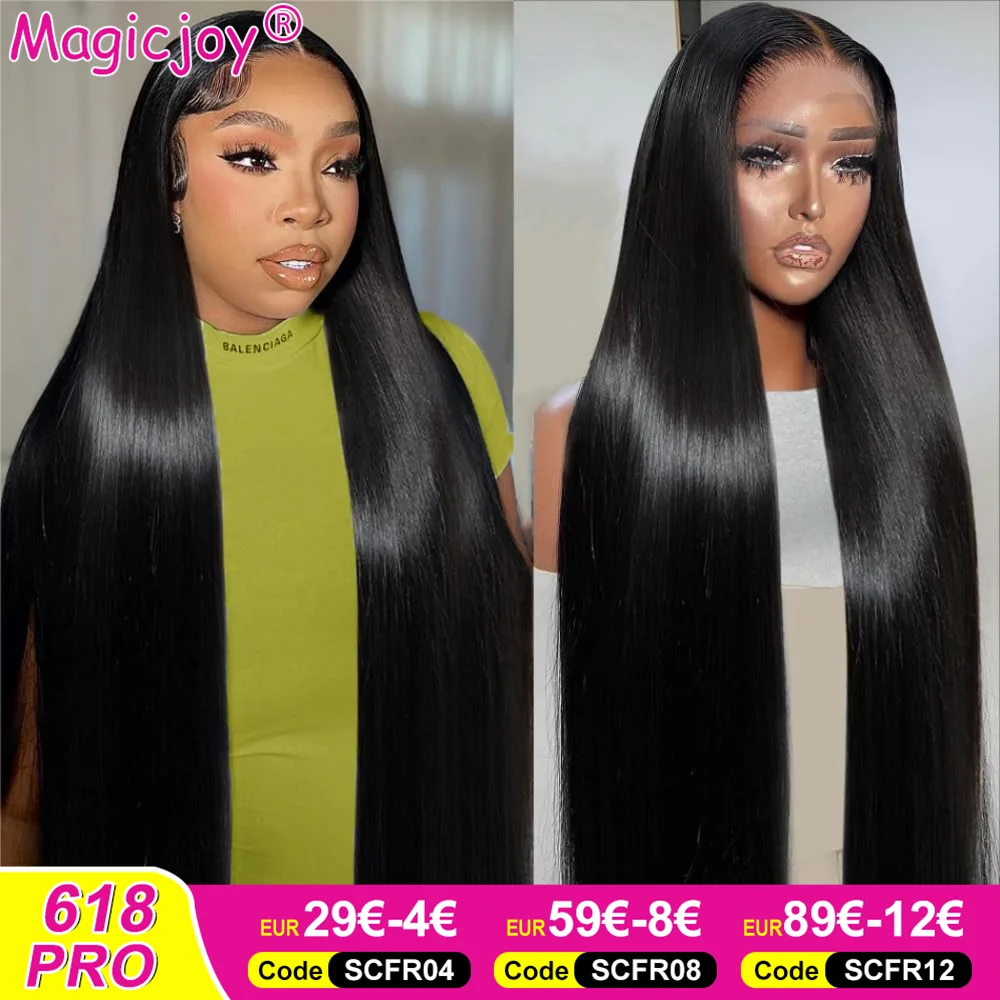 Vrvogue 13x4 13x6 Inch Lace Front Wigs Human Hair 180% Density HD Transparent Lace Front Wig Pre Plucked Brazilian Virgin Hair