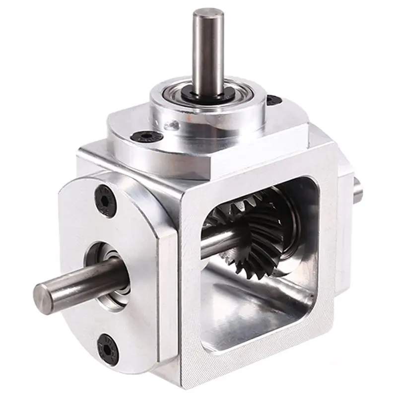 A76I-2X Gearbox 90 Degree Right Angle Bevel Gear-Box With Mounting Hole 1:1 Shaft 1 Module 20 Teeth Bevel Gear A