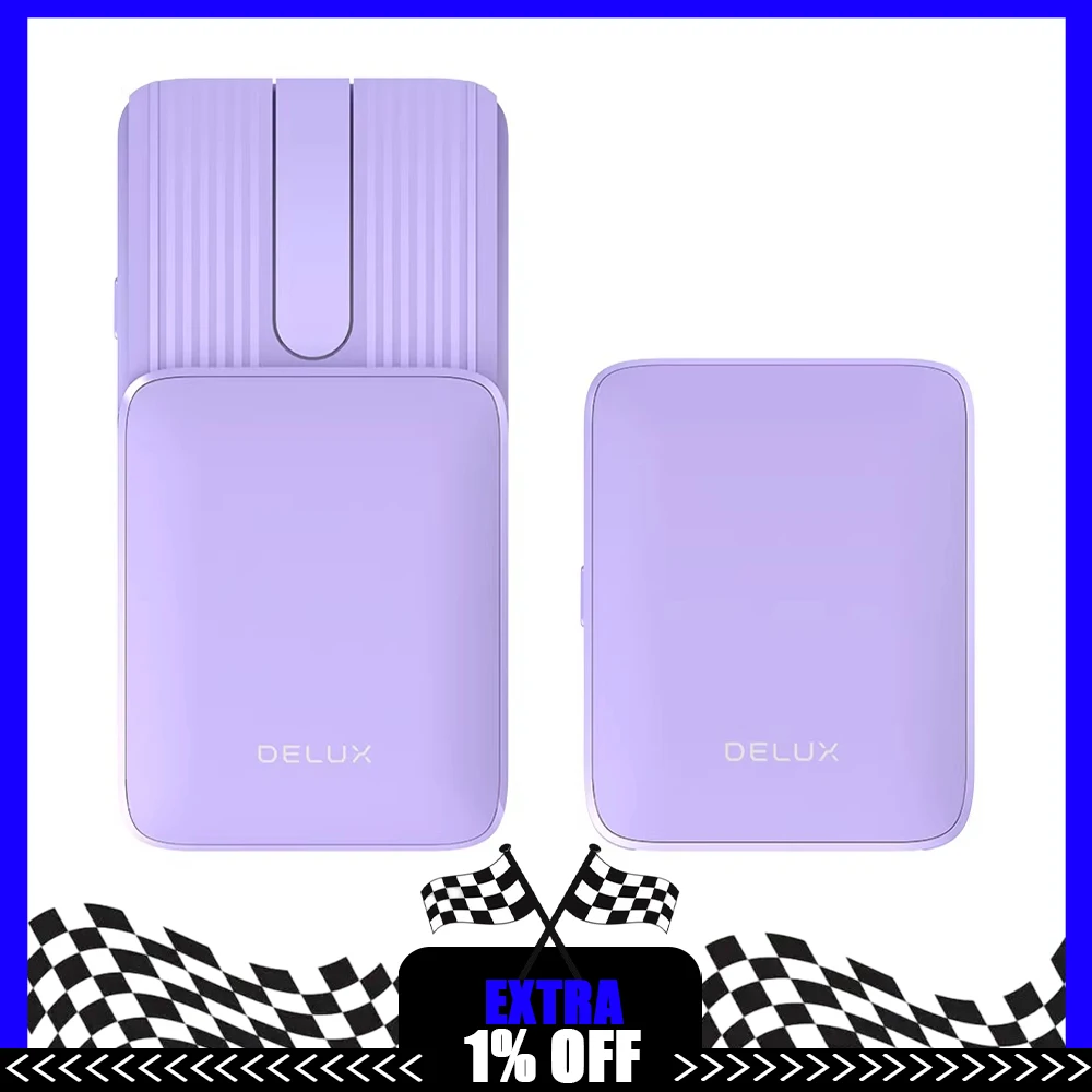 

DeLUX MF10 Office Mouse Bluetooth Connection 1600DPI Collapsible Wireless Mouse Light Weight Mute For Pc Accessories Gifts