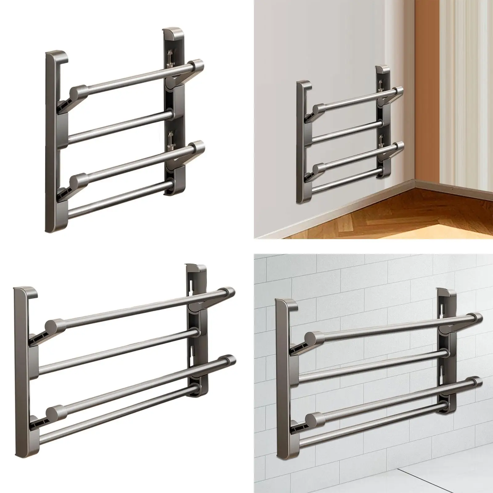 2x Shoe Storage Rack Foldable Shoe Organizer Hanging Shoe Holder Aluminum Space Saving Shelf Suitable for Entryway Bedroom RV - view 6