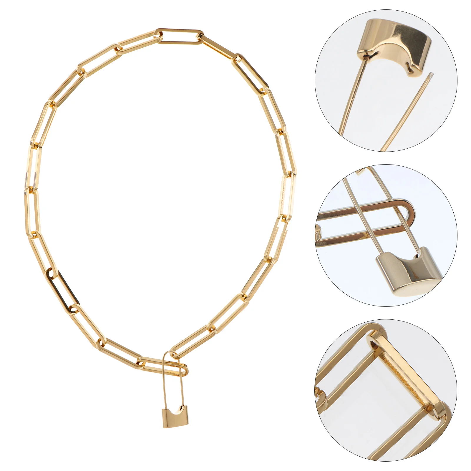 

Pendant Necklace Golden Chain Jewellery for Women Stainless Steel Necklaces Woman