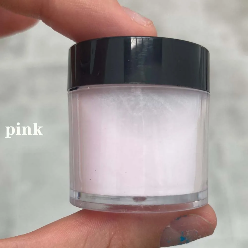 3Colors Nude Nail Acrylic Powder,1Bottle Crystal Pink White Clear Nail Acrylic Powder Polymer Extension/Dip/Engraving 10g Dust