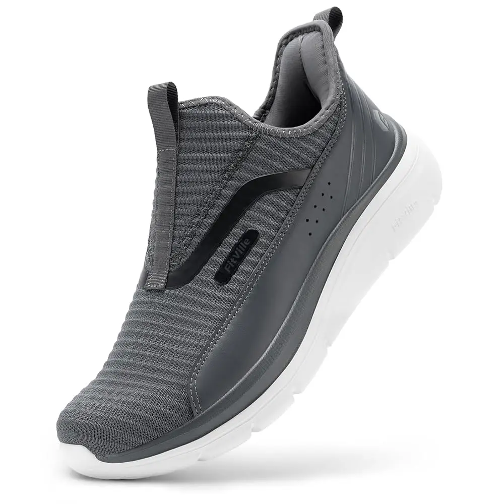 

Men's Extra Wide Slip on Walking Shoes with Arch Support Men Slip on Sneakers for Foot Pain Relief-Stepease V2
