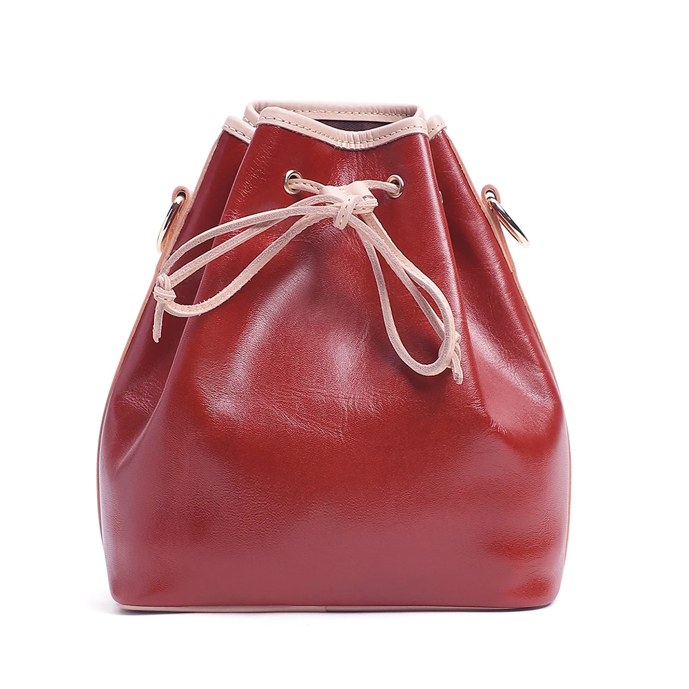 2023 Fashion Bucket Bag Women Luxury Crossbody Bucket Bag Women's Leather Bag New Trendy Korean Version Pleated Bucket Bag