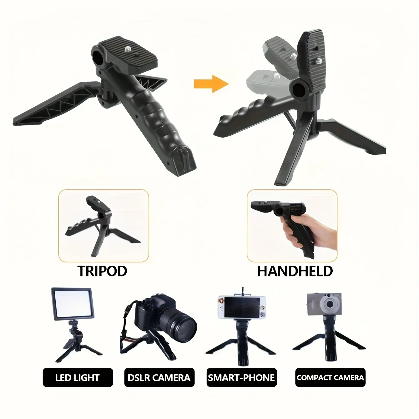 1pc Portable Live Shooting Fill Light Tripod,  Comes With Square Fill Light, Tripod Stand, Microphone, Cameras,Live Broadcast
