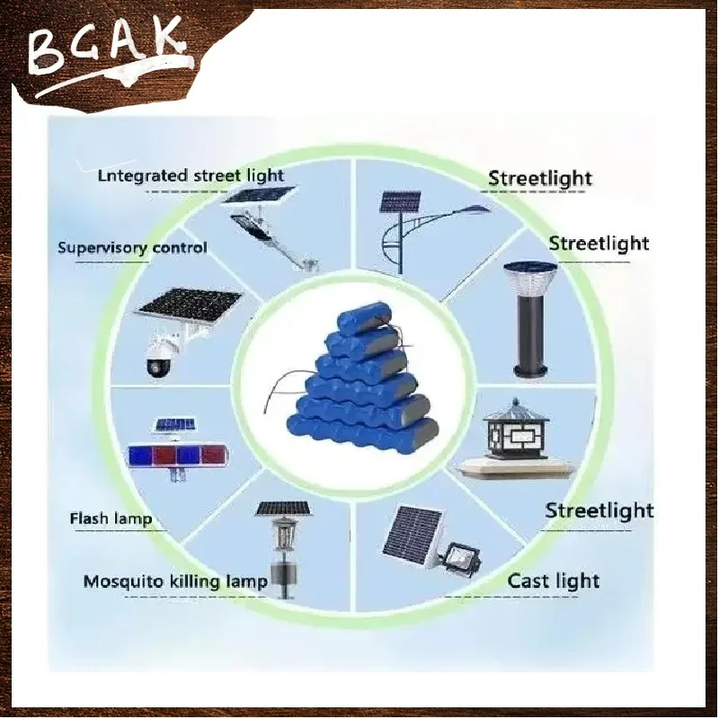 Uniwersalny 32650 BCAK nowy akumulator litowo-żelazowo-fosforanowy 3.2V zewnętrzny reflektor szerokostrumieniowy światła uliczne słonecznej