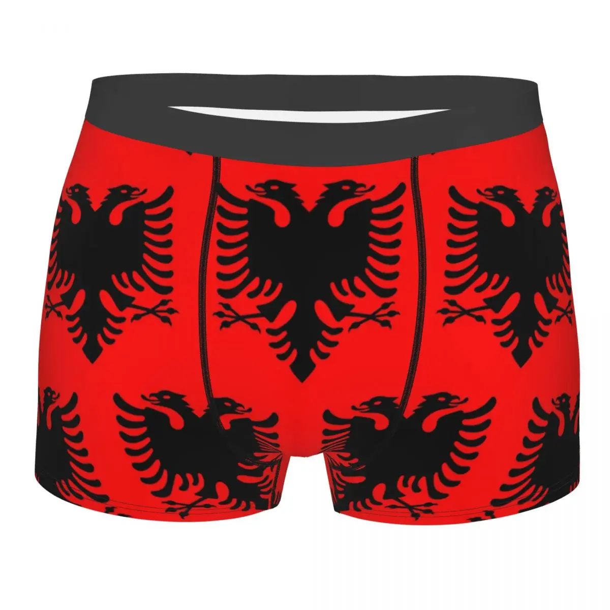 Boxer Underpants Shorts Flag Of Albania Panties Men Breathable Underwear for Homme Man Boyfriend Gift