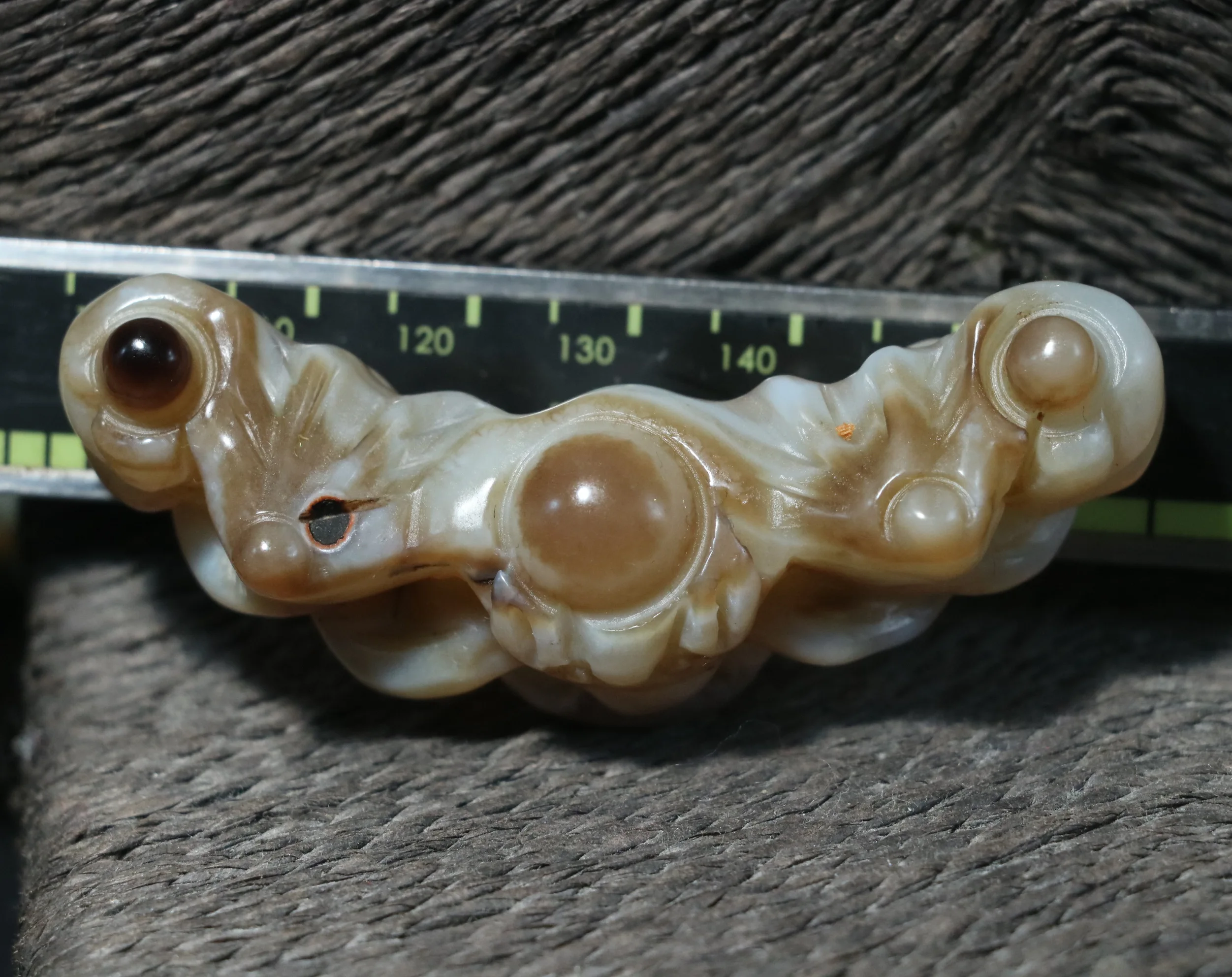 Energy Mysterious Tibetan Onyx Vampire Bat Heaven eye Amulet Pendant Carving Talisman LKbrother Talisman Treasure UPD210222G