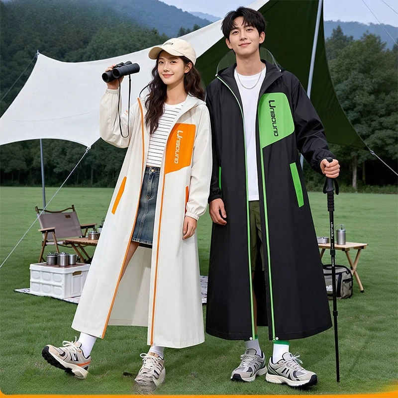 Adult Long-Style Waterproof EVA Raincoat Full-Body Rainstorm Protection Rain Poncho Motorcycle Riding Raincoat Travel Rain Gear