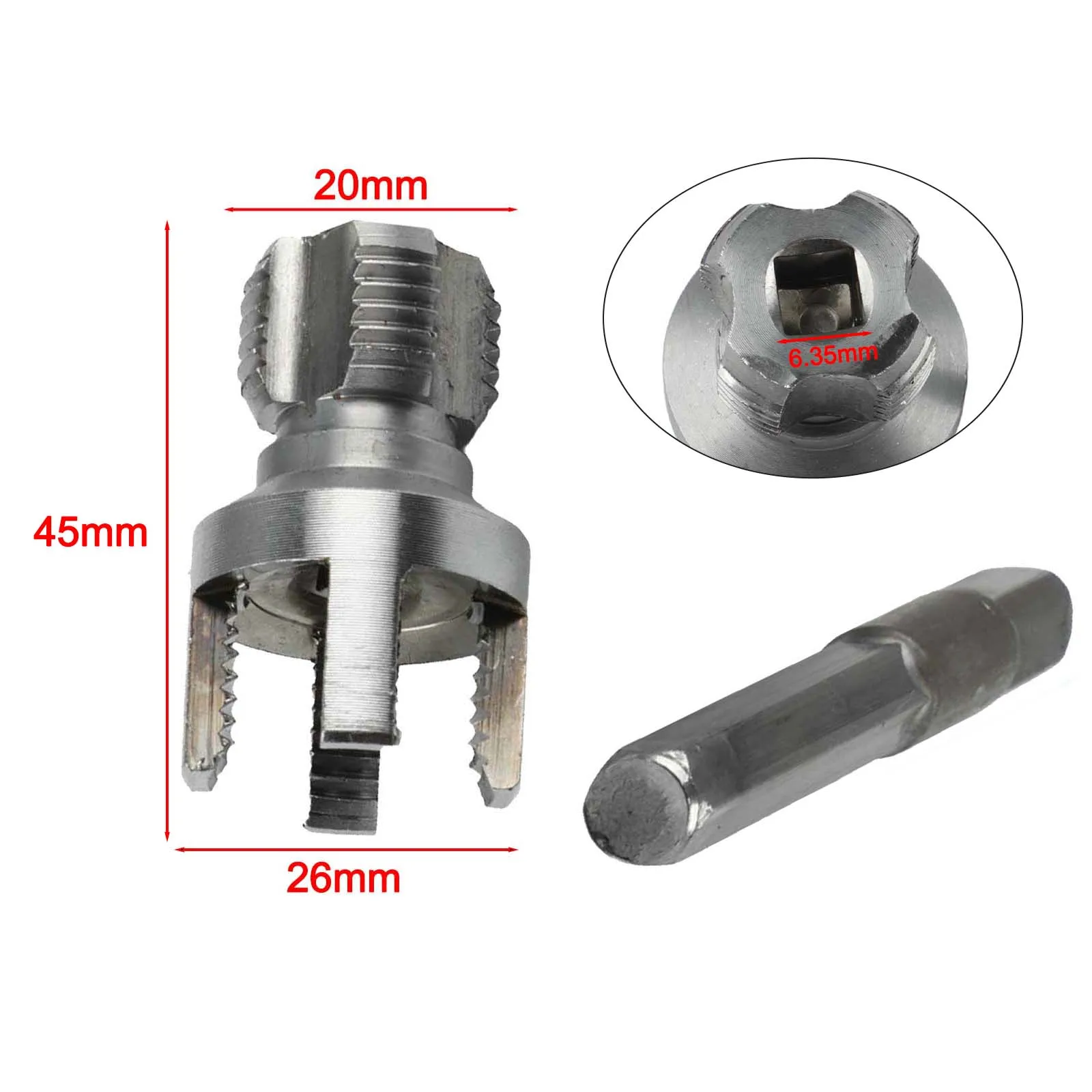 

1pc 20MM/25MM Pipe Threading Tool Internal External Threads Opener Threading Making Thread Tap Water Pipe Inner Hole Drill