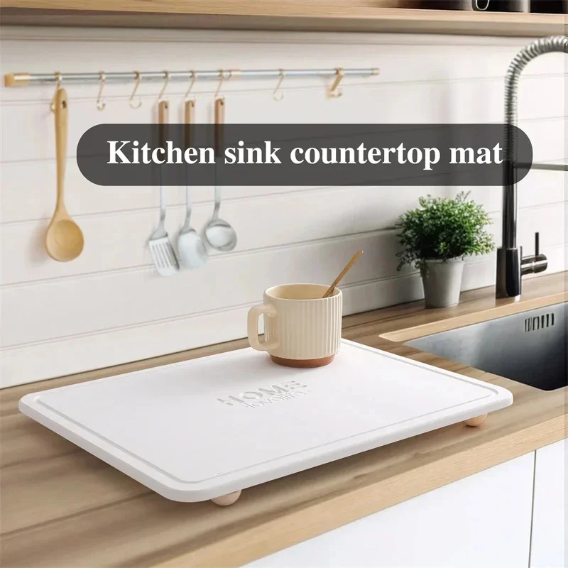 Diatomaceous Earth Bathroom Sink Mat Quick Dry Absorbent Kitchen Counter Pad Shower Shelf Organizer Home Decor Kitchenware