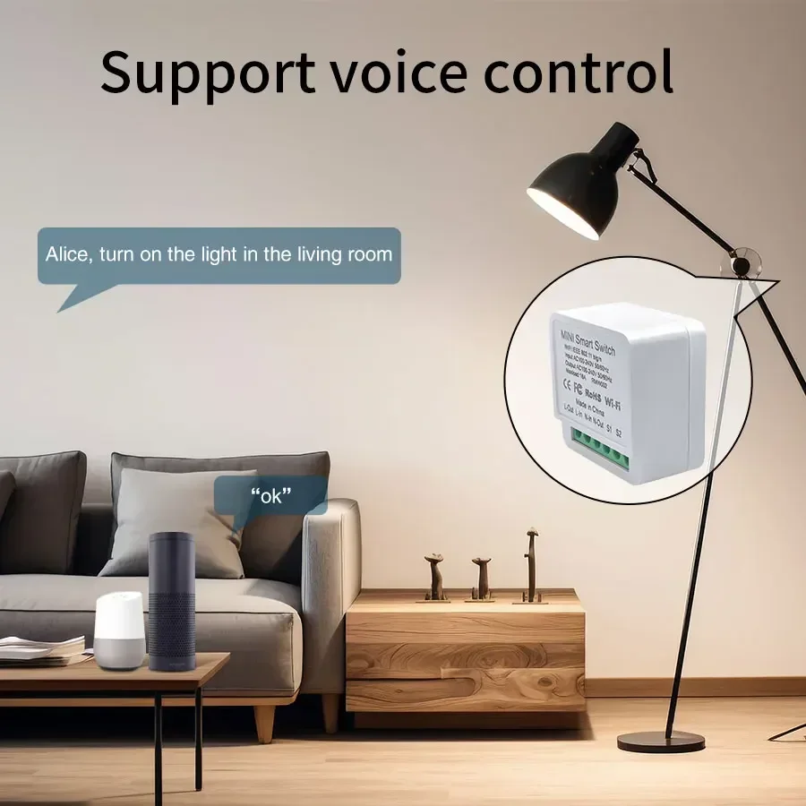 واي فاي مفتاح ذكي 2-way لتقوم بها بنفسك قواطع التتابع Cozylife App التحكم الصوتي عن بعد وحدة أتمتة صغيرة مع أليكسا جوجل المنزل أليس