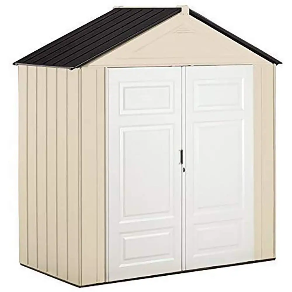 Resin Outdoor Storage Shed With Floor, Weather Resistant, Home Backyard Garden Tools Lawn Mower Bike Pool Supplies, Customized