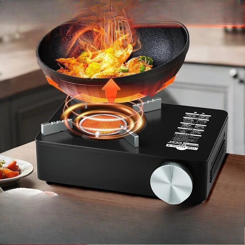 Windproof Cassette Stove Gas Stove Camping Fire Portable Outdoor Stove with Household Explosion-proof Energy-saving