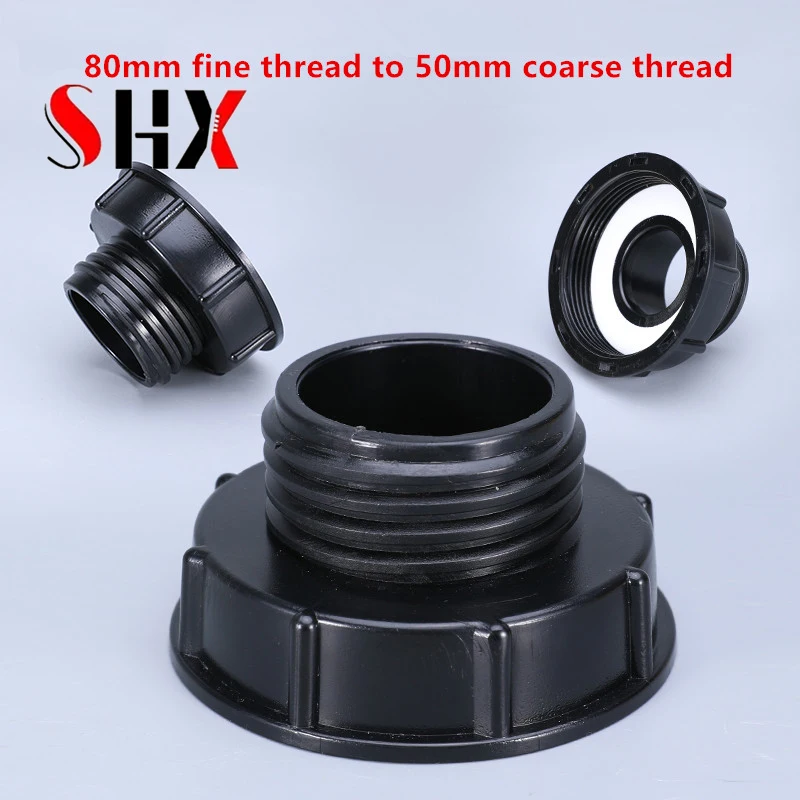 Durable IBC Tank fittings 80mm Fine thread to 60mm Coarse thread Valve Faucet Adapter Garden Irrigation Pipe Connector