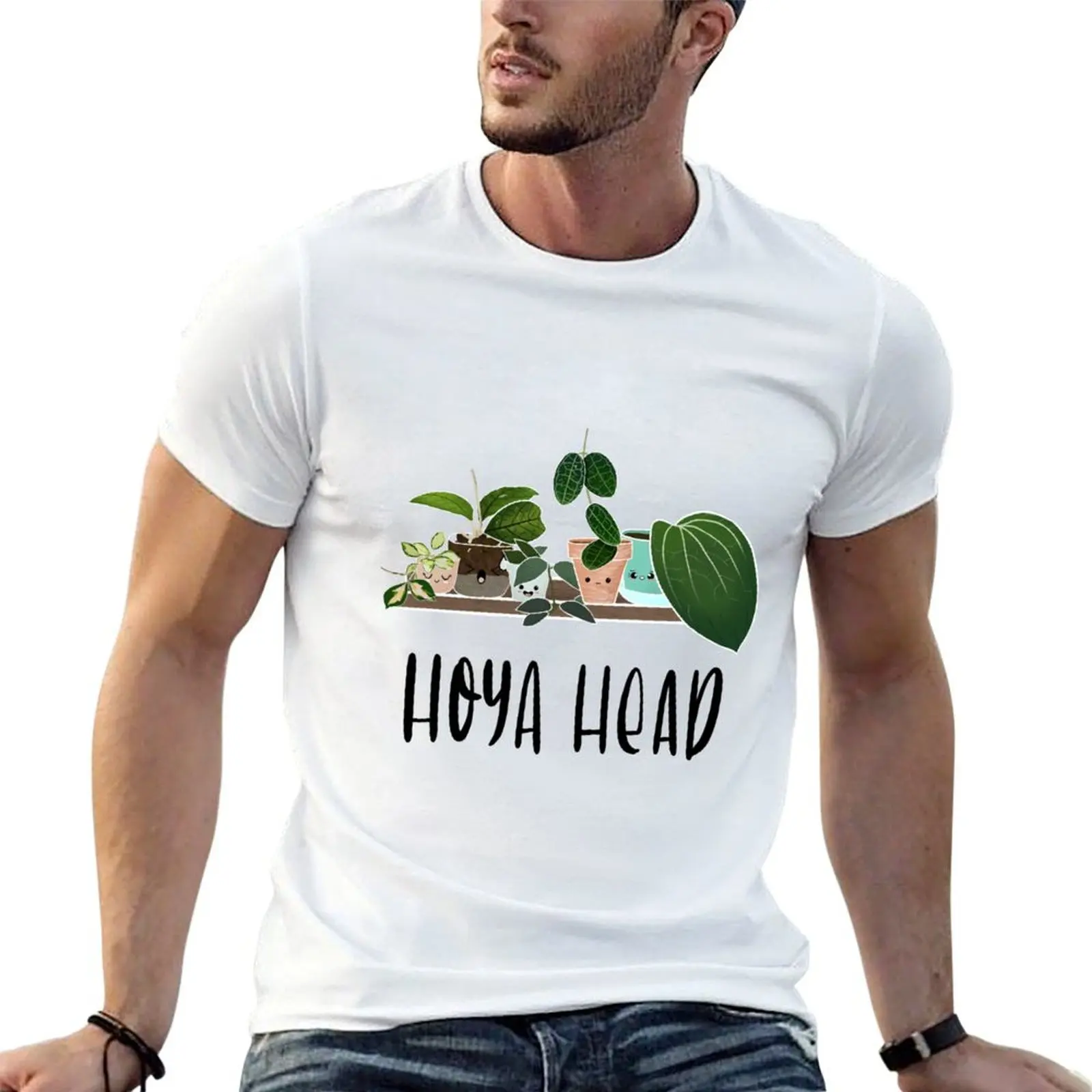 Camiseta Hoya Head, camisetas de diseñador para hombre, camiseta ajustada, camiseta con estampado personalizado
