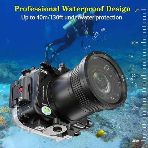 Seafrogs Undervattenskamerahus för Sony A9 /A7R3 A7RIII A7III / A7 II A7II A7M2 A7SII A7RII / A7 A7R A7S dykfodral 12 best sales Sony A9 - №10