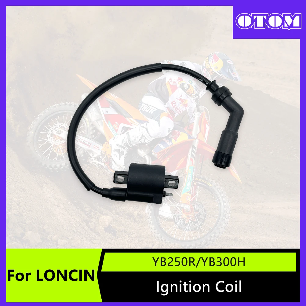 OTOM Motorcycle Ignition Coil for LONGCIN YB300H YB250R Engine Dirt Bike High Pressure Coil