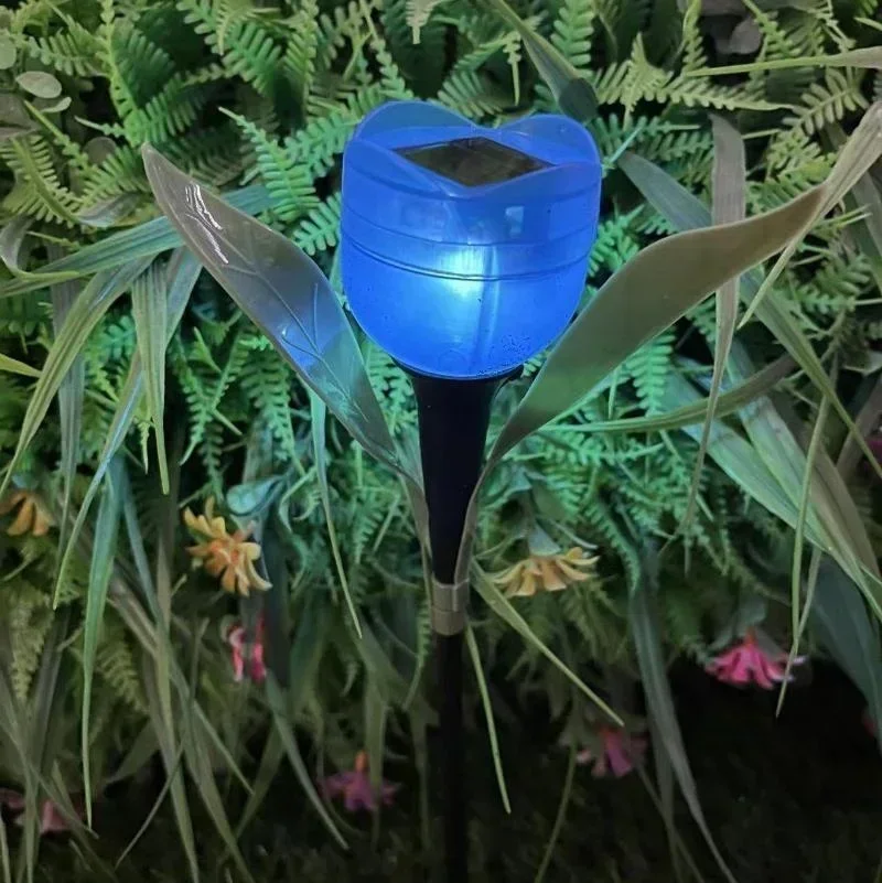 1Pcs Garden Tulip Flower Shape LED Solar Powered Waterproof Tube Lawn Lights Standing Decor For Yard Outdoor Party view 6